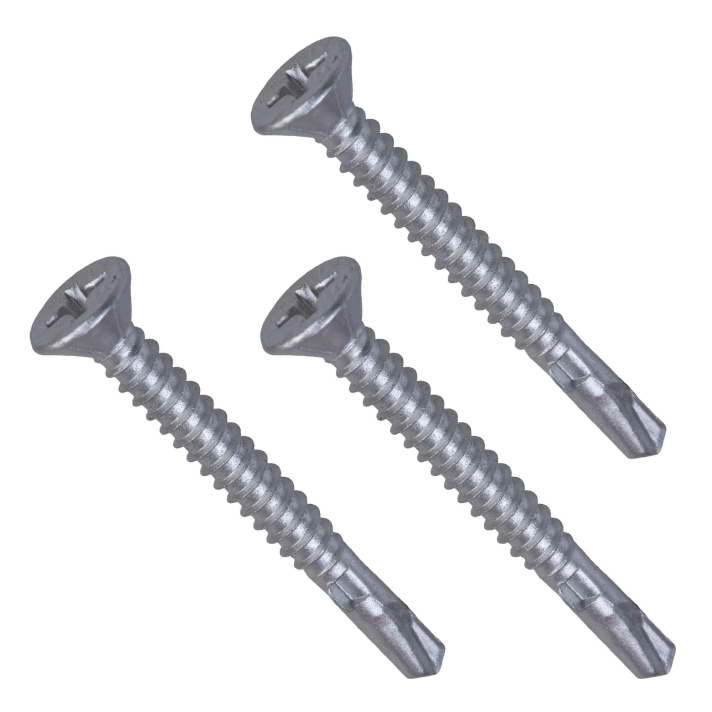 Wing Tip Self-Drilling Screws Countersunk 4.8 x 38mm (1000 per box)